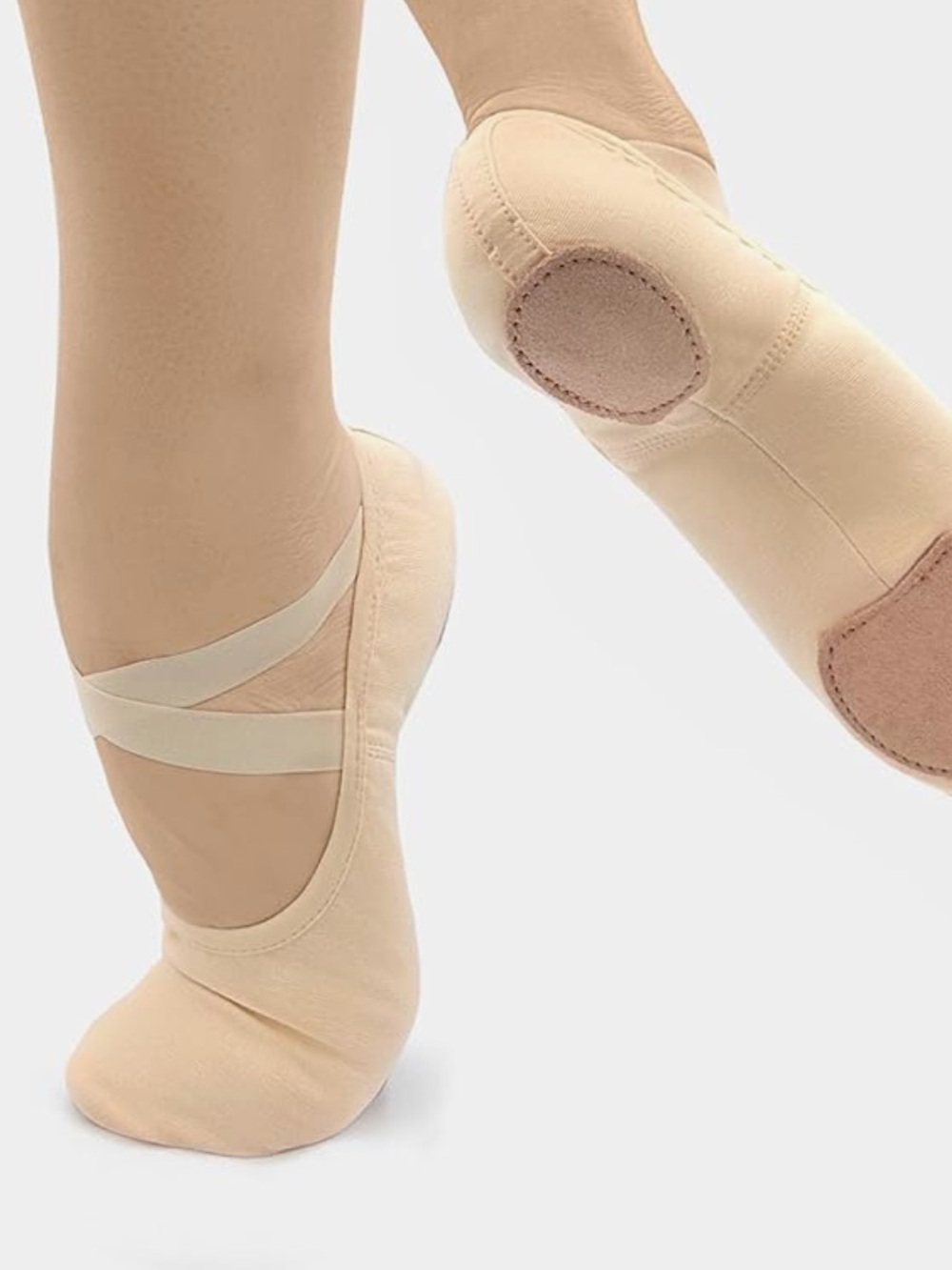 So Dance Youth Stretch Canvas Split Sole Ballet Slippers Shoes Light Pink NEW